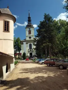 Kostel po příjezdu