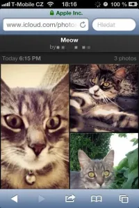 Sdílený Fotostream na webu