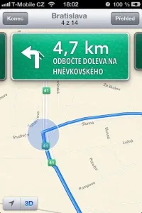 Turn-by-turn navigace