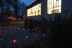 Kruhy v dýňovém listí