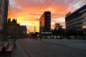 Večerní Cucáci při západu