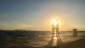 Siluety v sunsetu