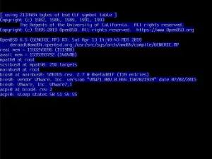 ... a skutečný boot OpenBSD