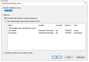 S vypnutou Sambou automaticky funguje failover z jednoho DC na druhý