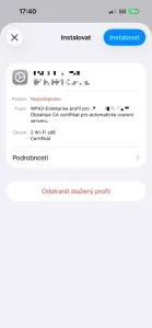 Aktivace ve VPN a správa zařízení