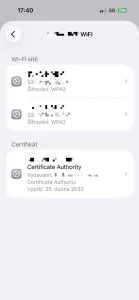 Profil bude obsahovat všechny sítě zvlášť